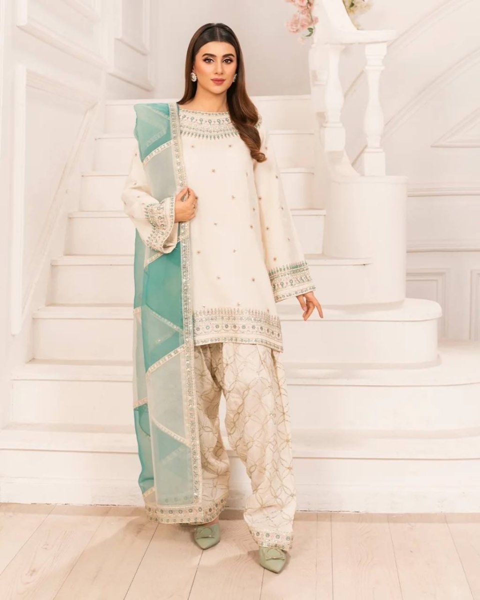 White Farsi Sharara Suit Serenity A Moment of Grace - 001FASHIONFORWARD
