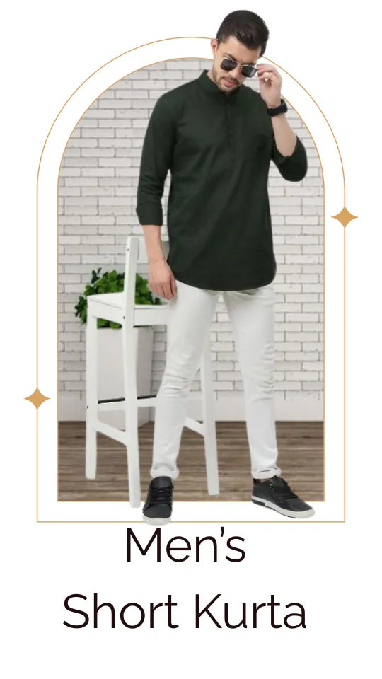 Men's Short Kurta - 001FASHIONFORWARD