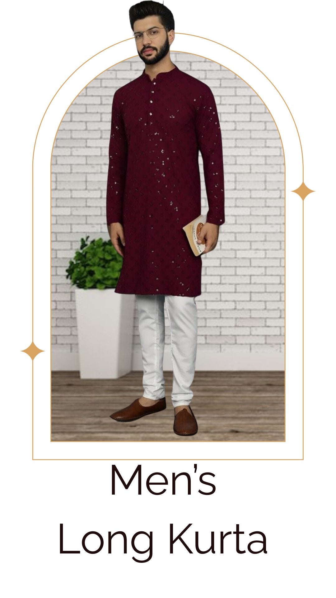 Men's Long Kurta - 001FASHIONFORWARD