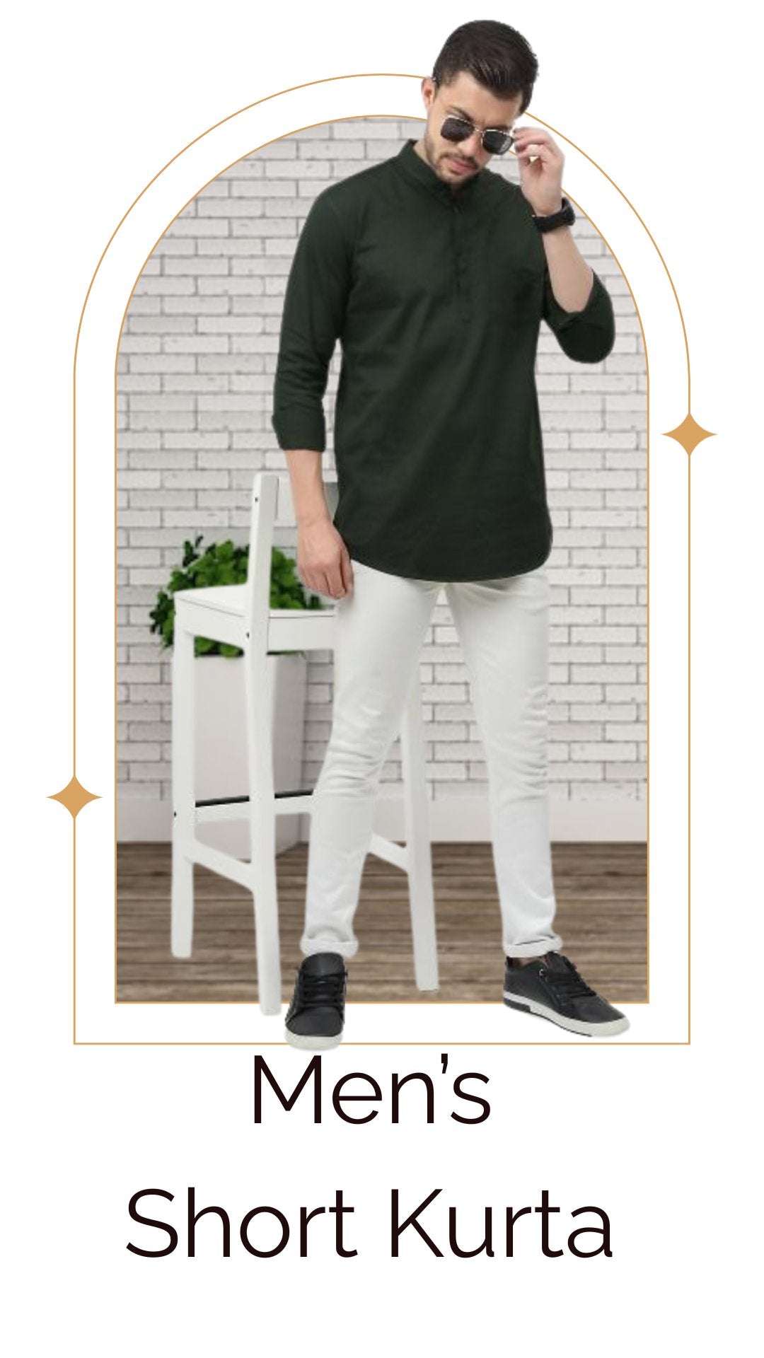 Men's Short Kurta - 001FASHIONFORWARD