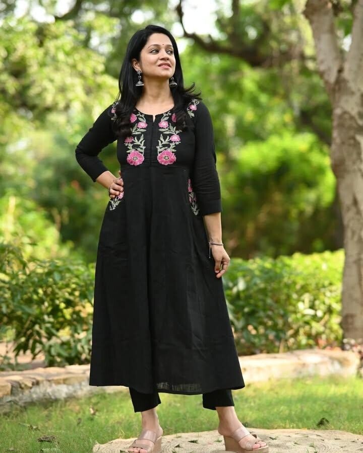 2 Pcs Bollywood Pakistani Cotton Pant Set Designer Women Salwar Kameez Kurti - 001FASHIONFORWARD