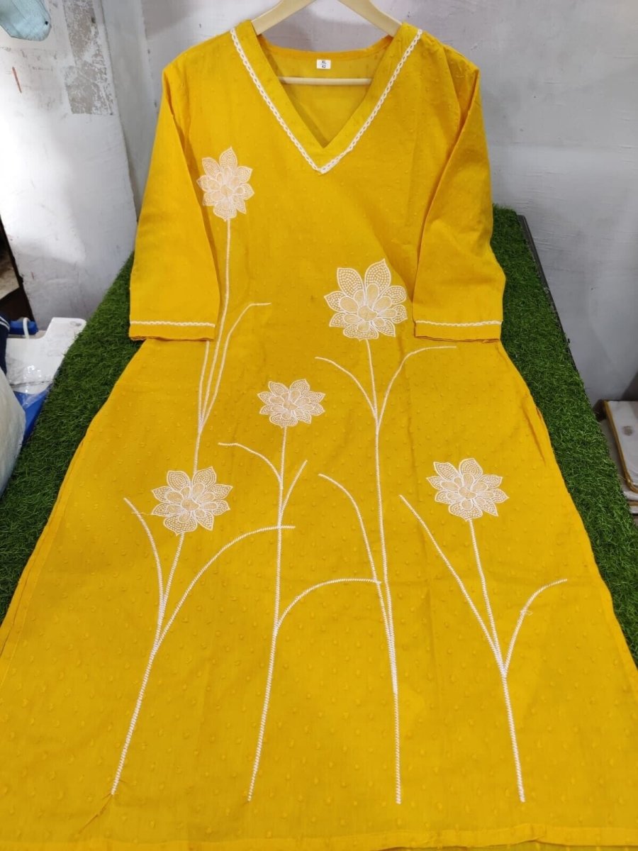 2 Pcs Cotton Wear Kurta with Sharara Indian Ready made Beautiful Salwar Kameez - 001FASHIONFORWARD