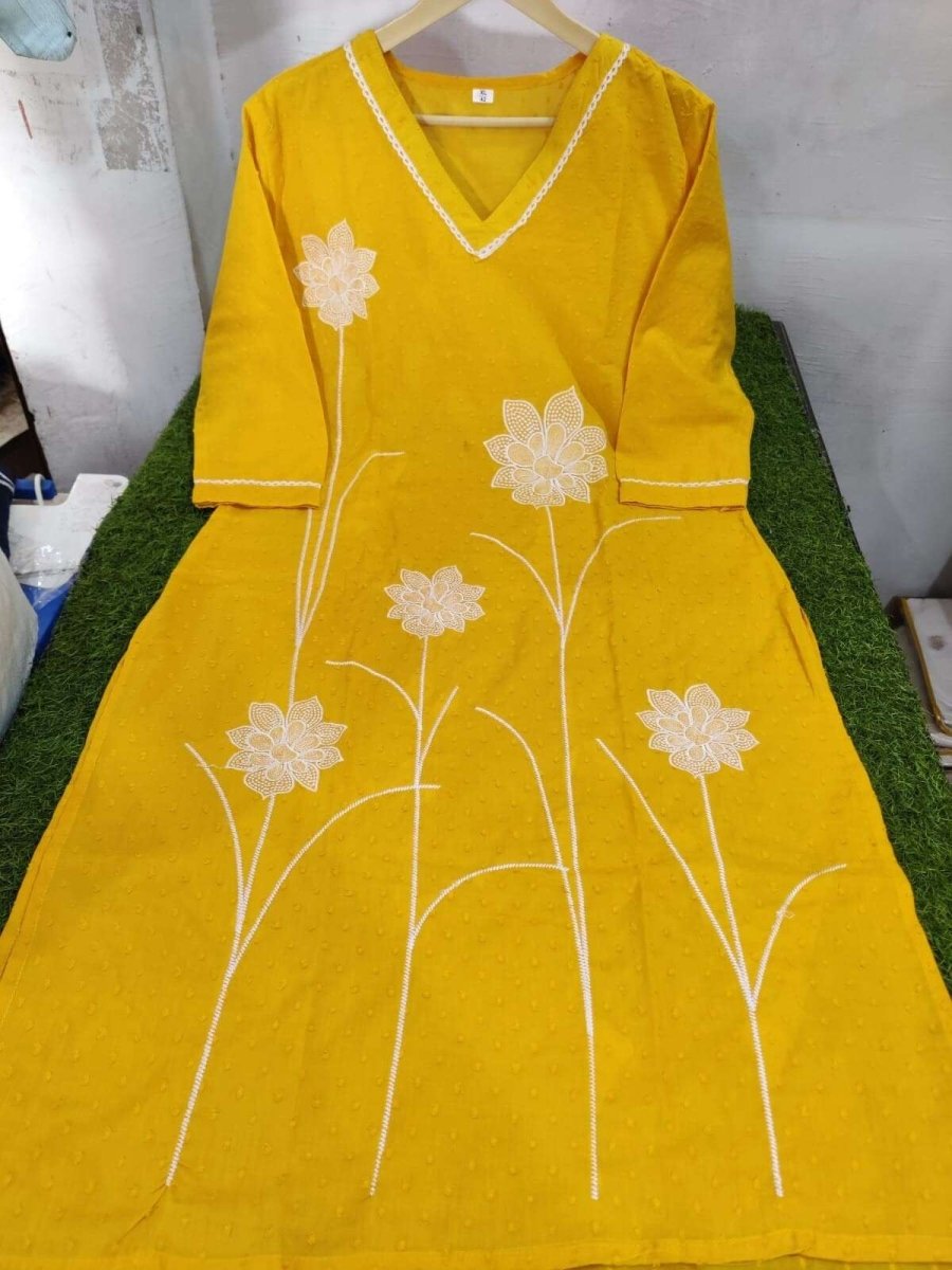 2 Pcs Cotton Wear Kurta with Sharara Indian Ready made Beautiful Salwar Kameez - 001FASHIONFORWARD