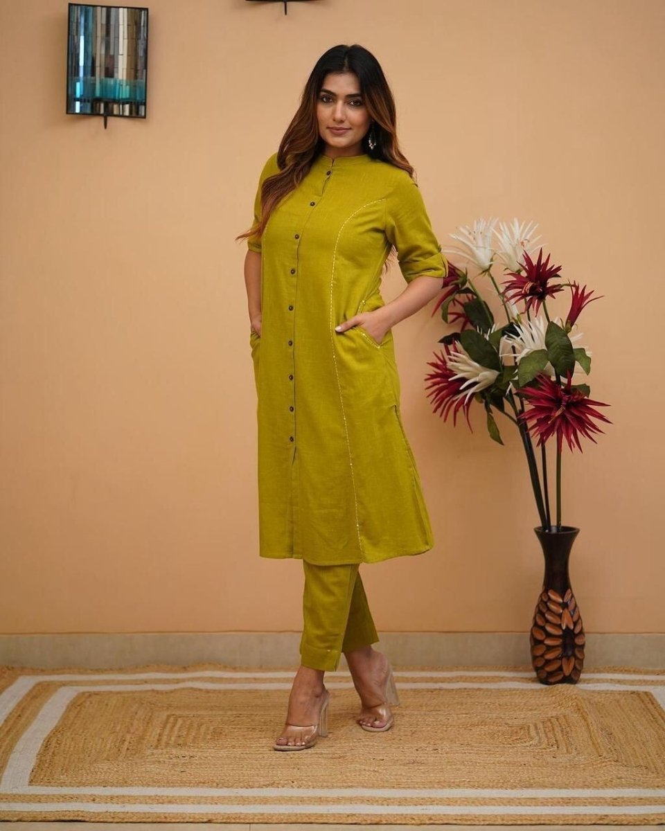 2 pcs Handwork Salwar Kameez Set, Ethnic Party Wear Designer Pakistani Suit - 001FASHIONFORWARD
