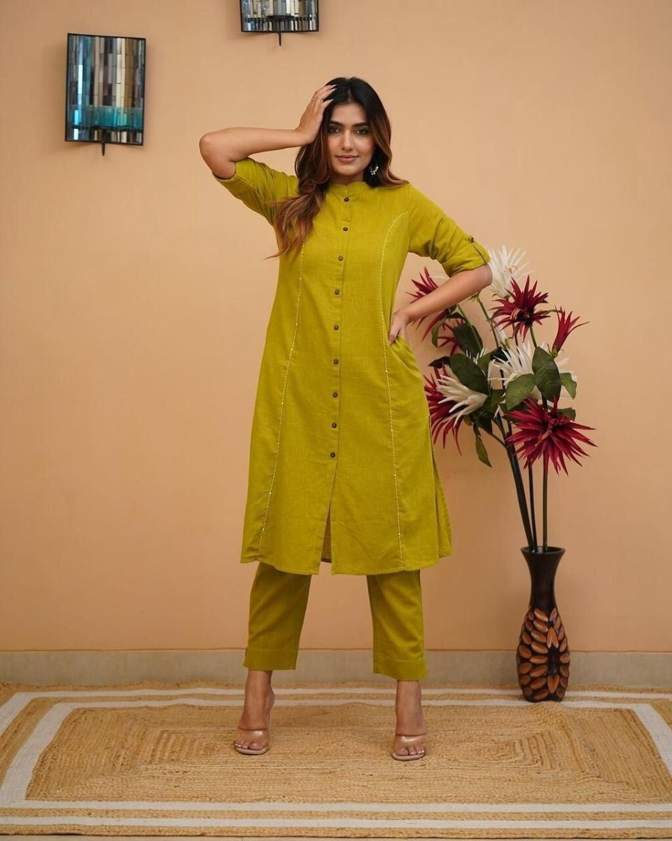 2 pcs Handwork Salwar Kameez Set, Ethnic Party Wear Designer Pakistani Suit - 001FASHIONFORWARD