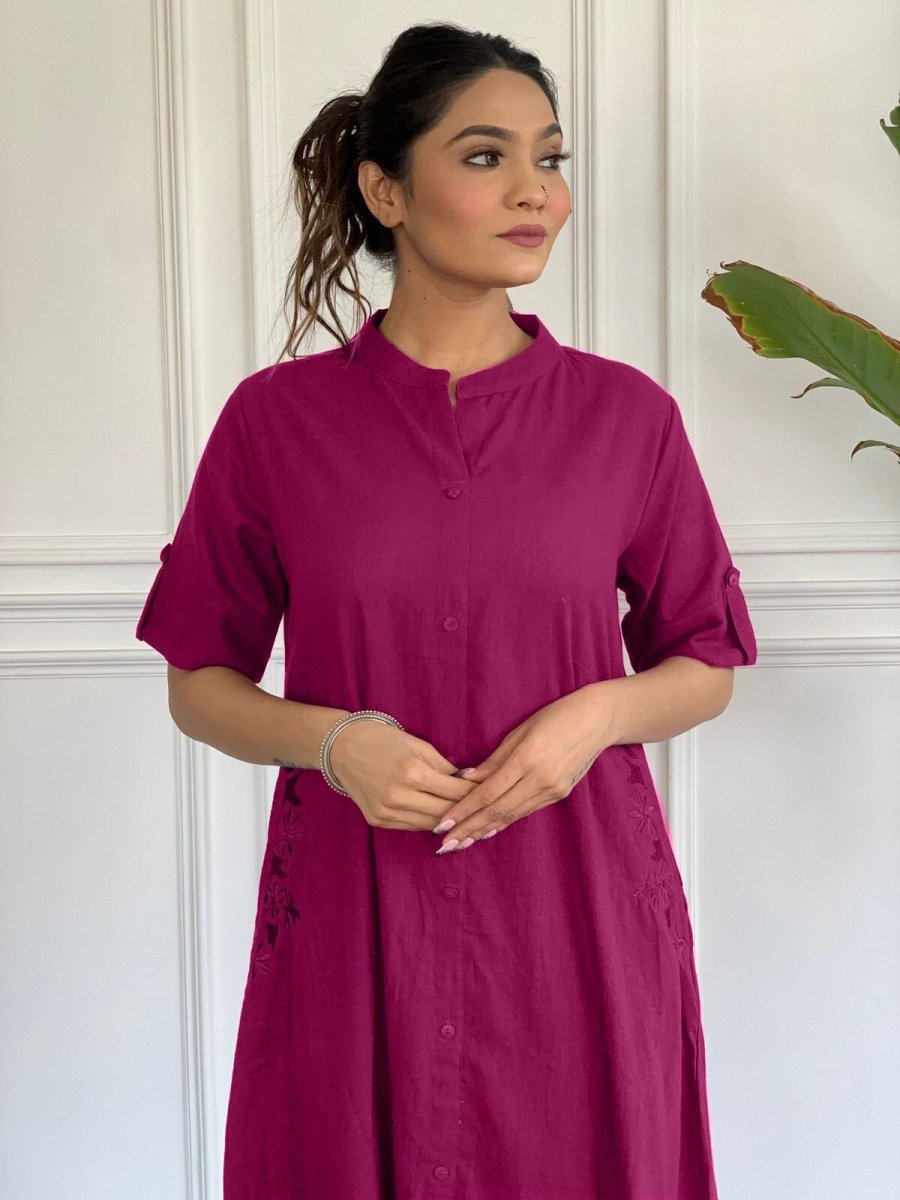 2 pcs Solid Indian Salwar Kameez Readymade Suits Indian casual dress cotton - 001FASHIONFORWARD
