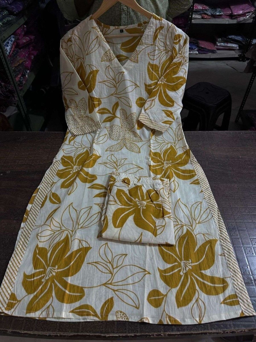 2 - Piece Cotton Pakistani Printed Wedding & Party Wear Sharara Suit – Bollywood S - 001FASHIONFORWARD