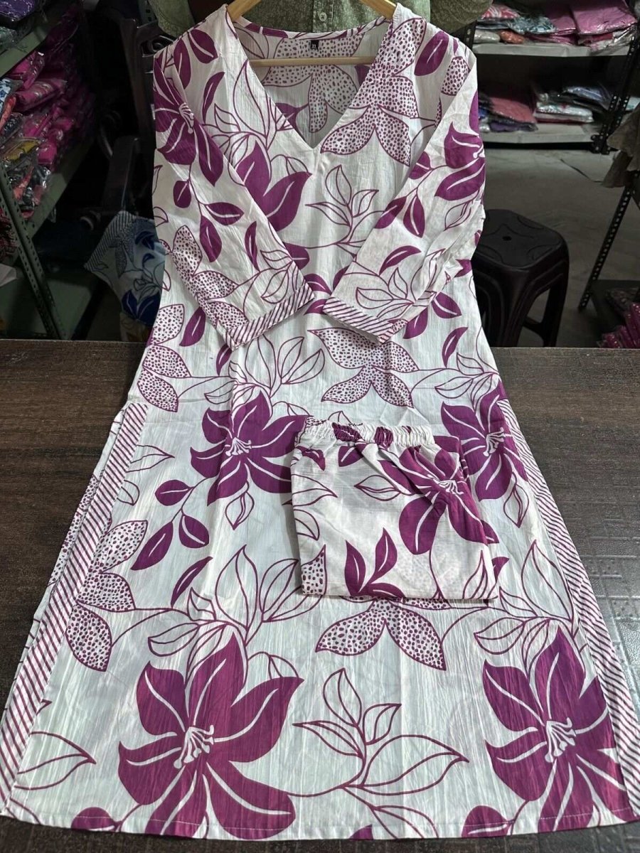 2 - Piece Cotton Pakistani Printed Wedding & Party Wear Sharara Suit – Bollywood S - 001FASHIONFORWARD