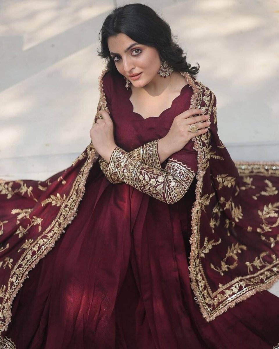 Bollywood Designer Indian Pakistani ReadyMade Anarkali Gown Georgette Wedding - 001FASHIONFORWARD