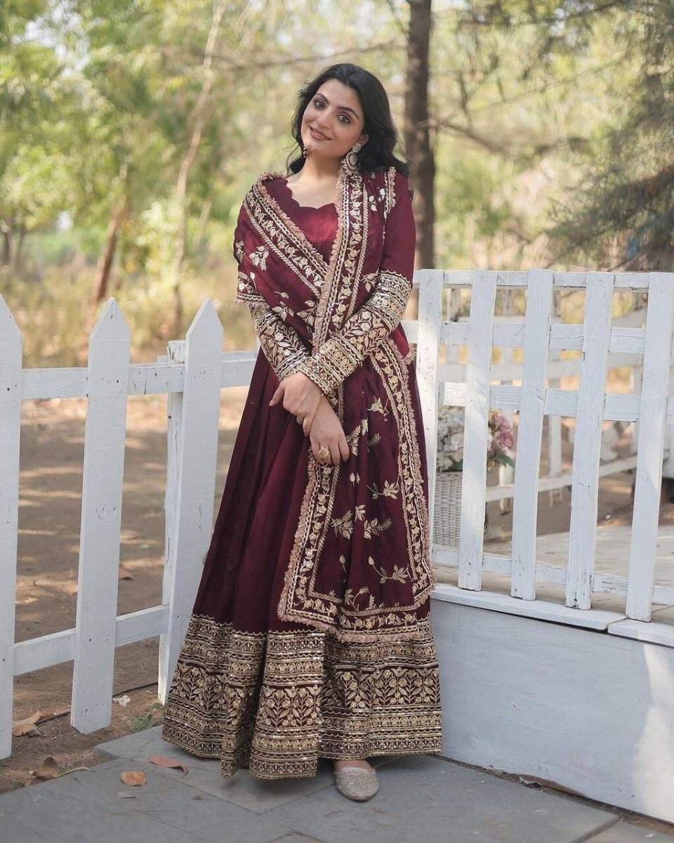Bollywood Designer Indian Pakistani ReadyMade Anarkali Gown Georgette Wedding - 001FASHIONFORWARD
