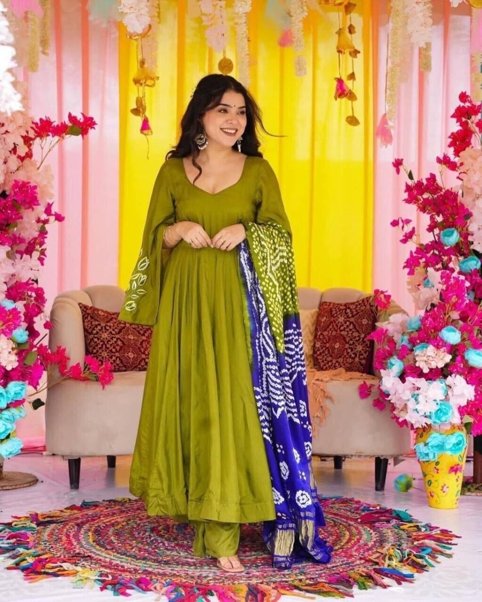 Bollywood Party Wear Anarkali Salwar Kameez Suit - Designer Flared Gown - 001FASHIONFORWARD