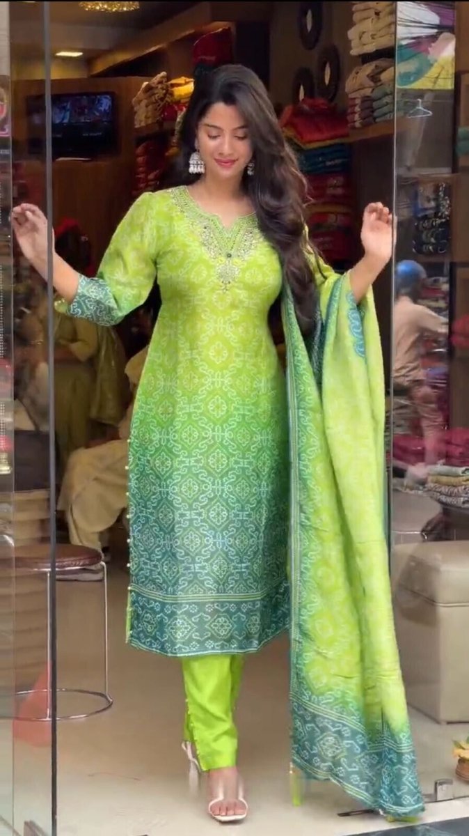 Chinon Silk Wedding Straight Salwar Kameez Indian Pakistani Designer Suit Dress - 001FASHIONFORWARD