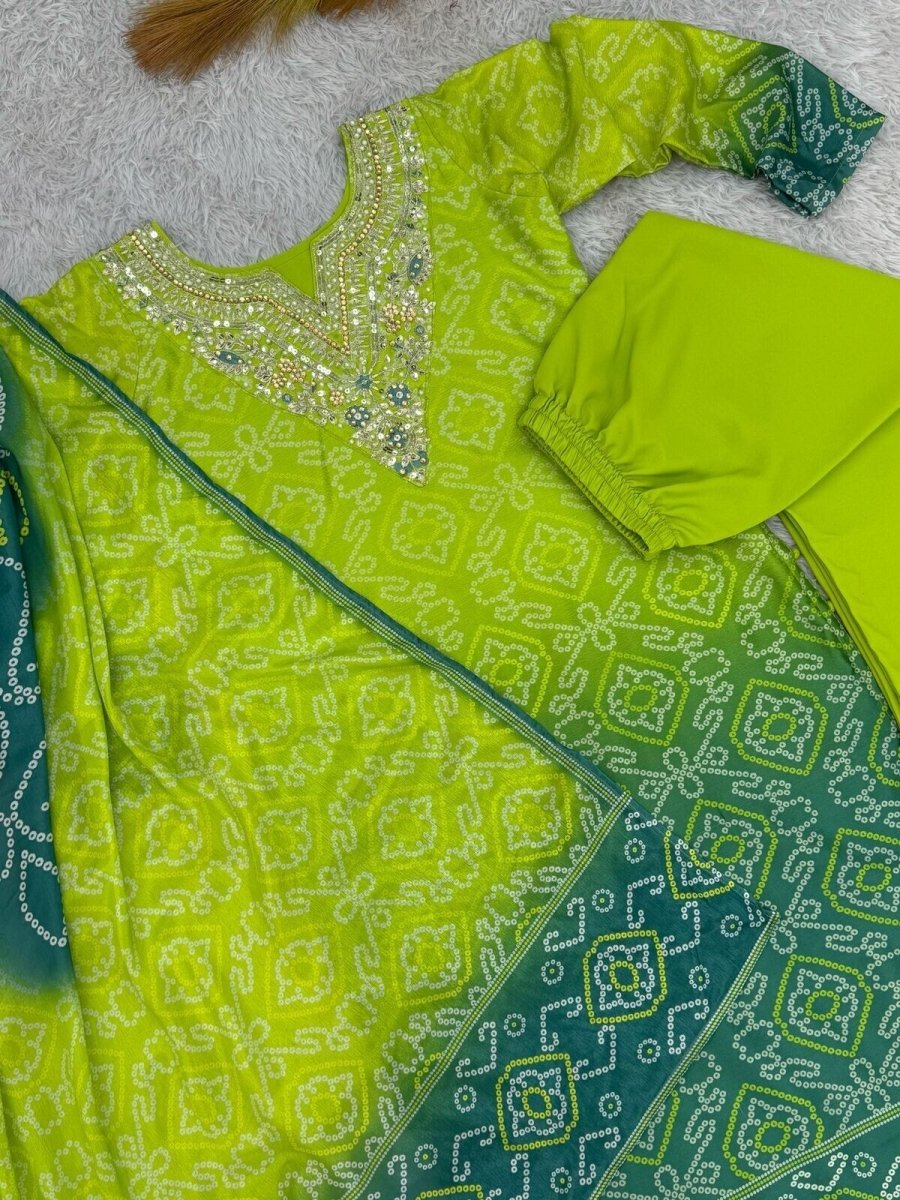 Chinon Silk Wedding Straight Salwar Kameez Indian Pakistani Designer Suit Dress - 001FASHIONFORWARD
