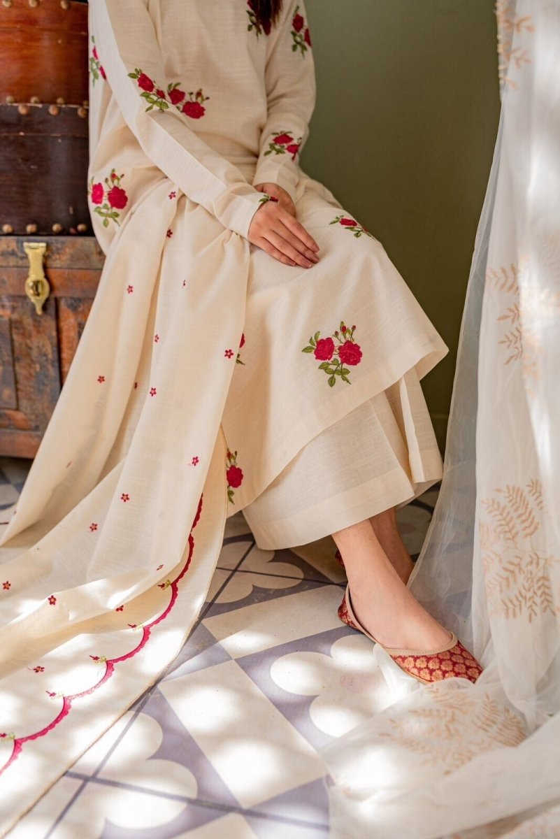 Cotton A - line Dress Pakistani Salwar Kameez Ready made Suits Wedding Party - 001FASHIONFORWARD