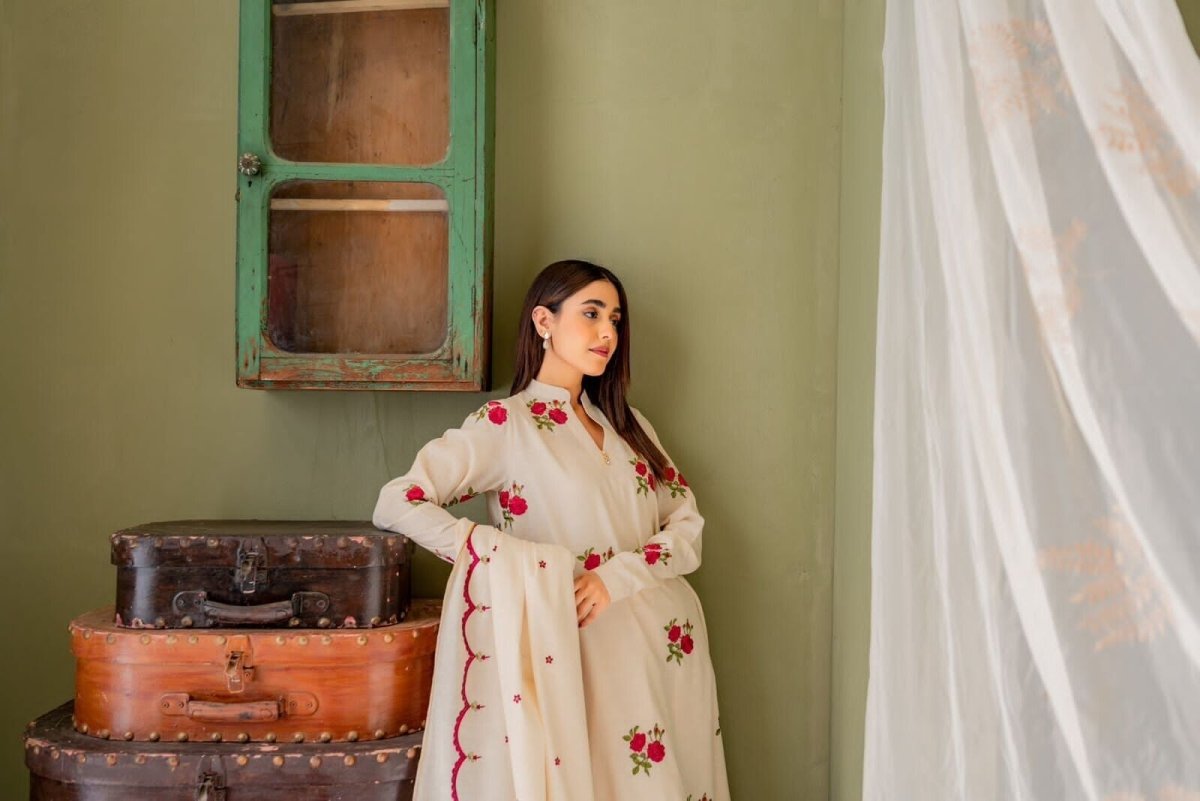 Cotton A - line Dress Pakistani Salwar Kameez Ready made Suits Wedding Party - 001FASHIONFORWARD