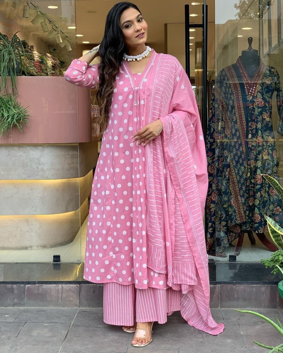 Cotton Bridal Dress Flared Anarkali Gown Pakistani Formal Readymade Party Gown - 001FASHIONFORWARD