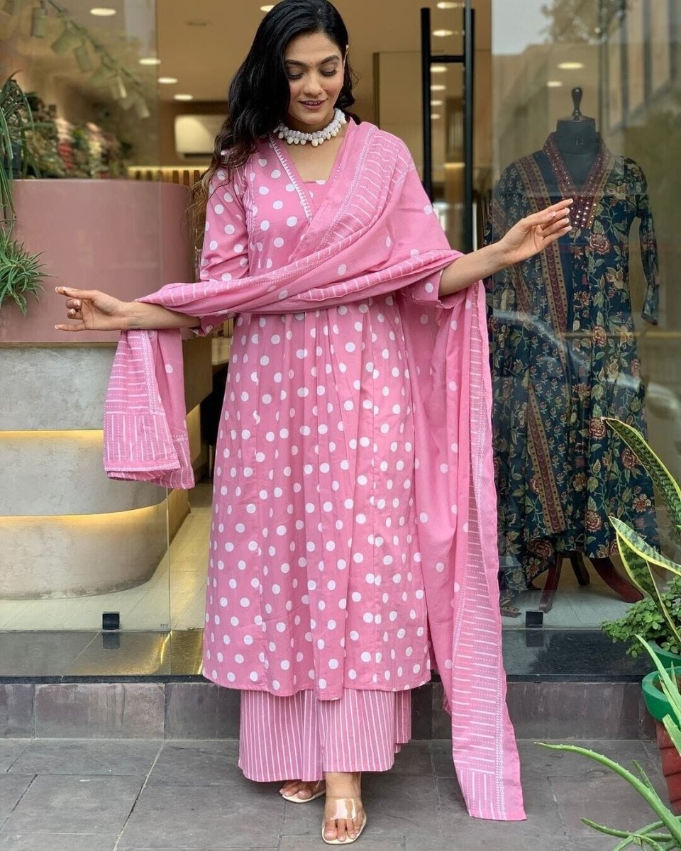 Cotton Bridal Dress Flared Anarkali Gown Pakistani Formal Readymade Party Gown - 001FASHIONFORWARD