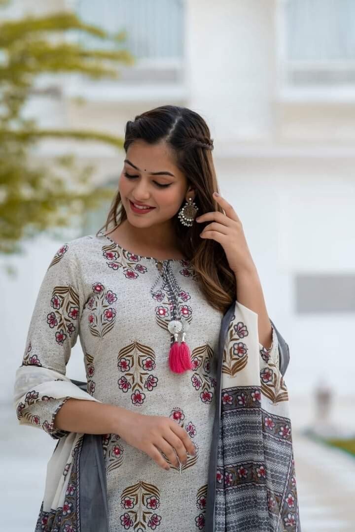 Cotton Dress Pakistani Salwar Kameez Ready To Wear Suit Wedding Party 3 Piece - 001FASHIONFORWARD