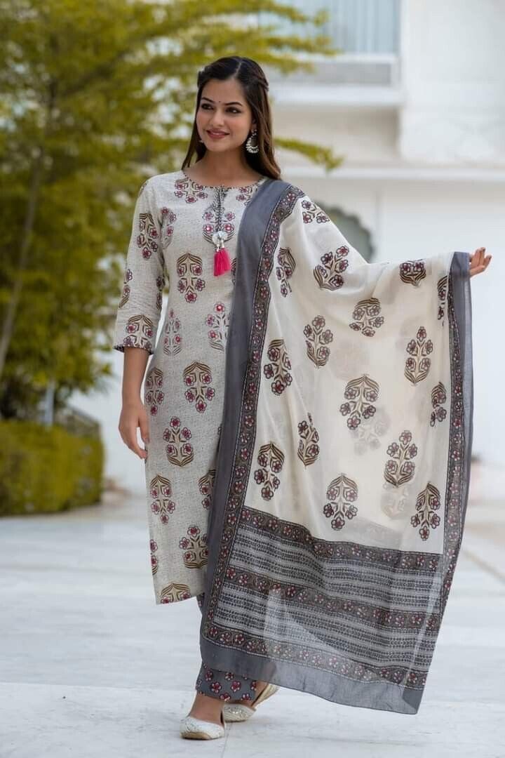 Cotton Dress Pakistani Salwar Kameez Ready To Wear Suit Wedding Party 3 Piece - 001FASHIONFORWARD