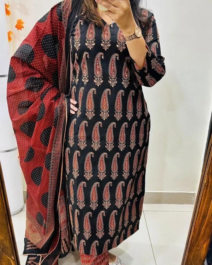 Cotton Dress Pakistani Salwar Kameez Readymade Suit Indian Wedding Party - 001FASHIONFORWARD