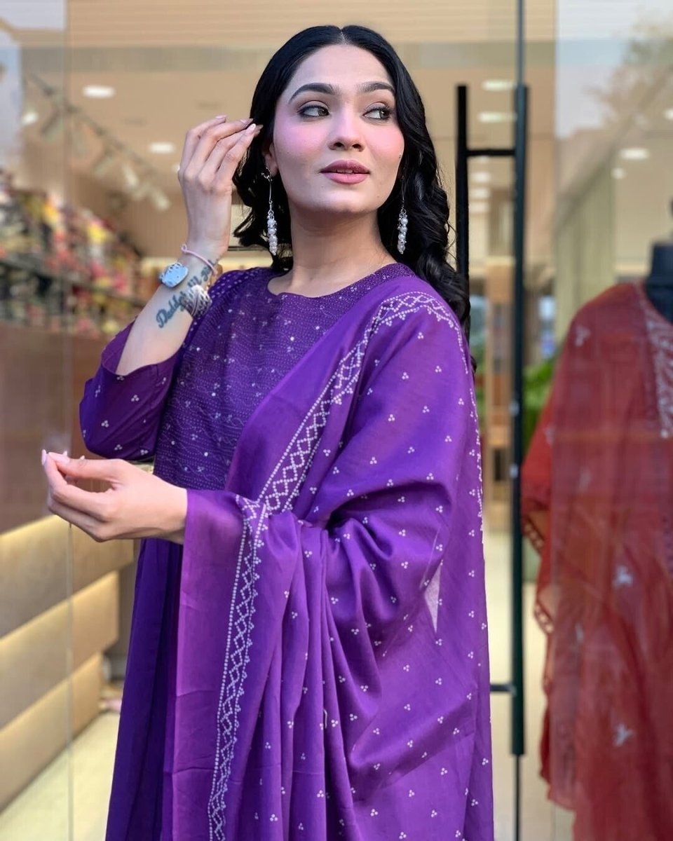 Cotton Indian Designer Bollywood Party Wear Anarkali Flared Gown duppatta - 001FASHIONFORWARD