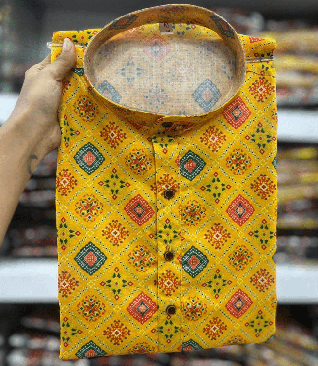 Cotton Mens Wedding long Kurta Readymade Clothes yoga wear Sea green - 001FASHIONFORWARD