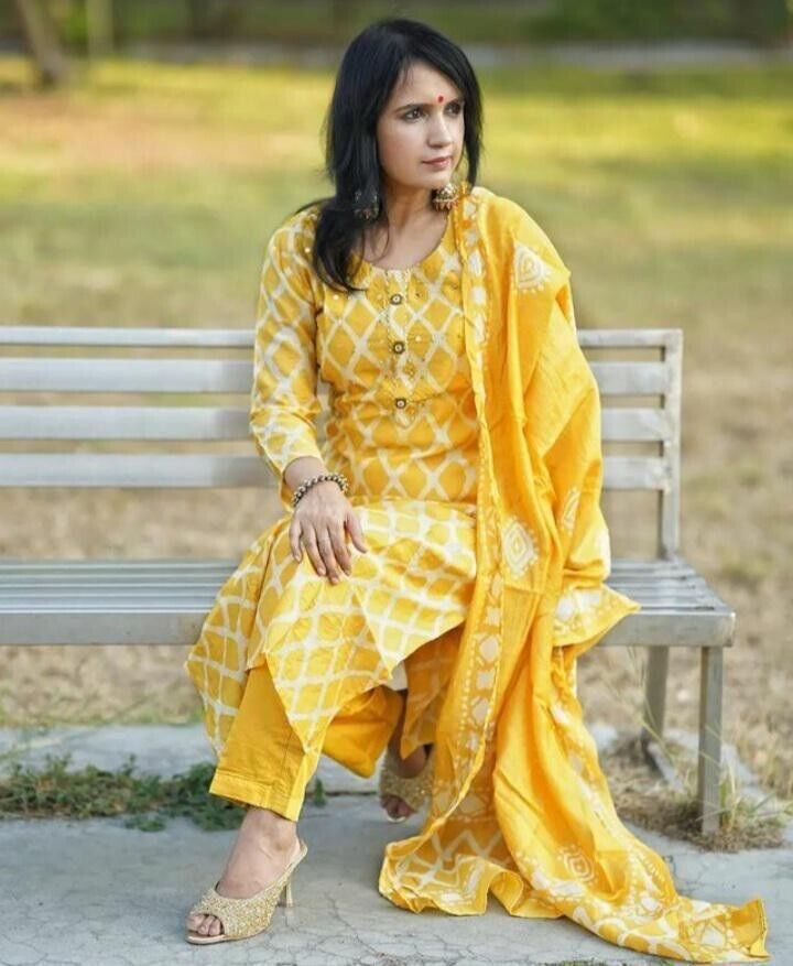 Cotton Pakistani Style Salwar Kameez – Readymade Women’s Indian Wedding Suit - 001FASHIONFORWARD