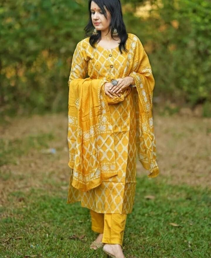 Cotton Pakistani Style Salwar Kameez – Readymade Women’s Indian Wedding Suit - 001FASHIONFORWARD
