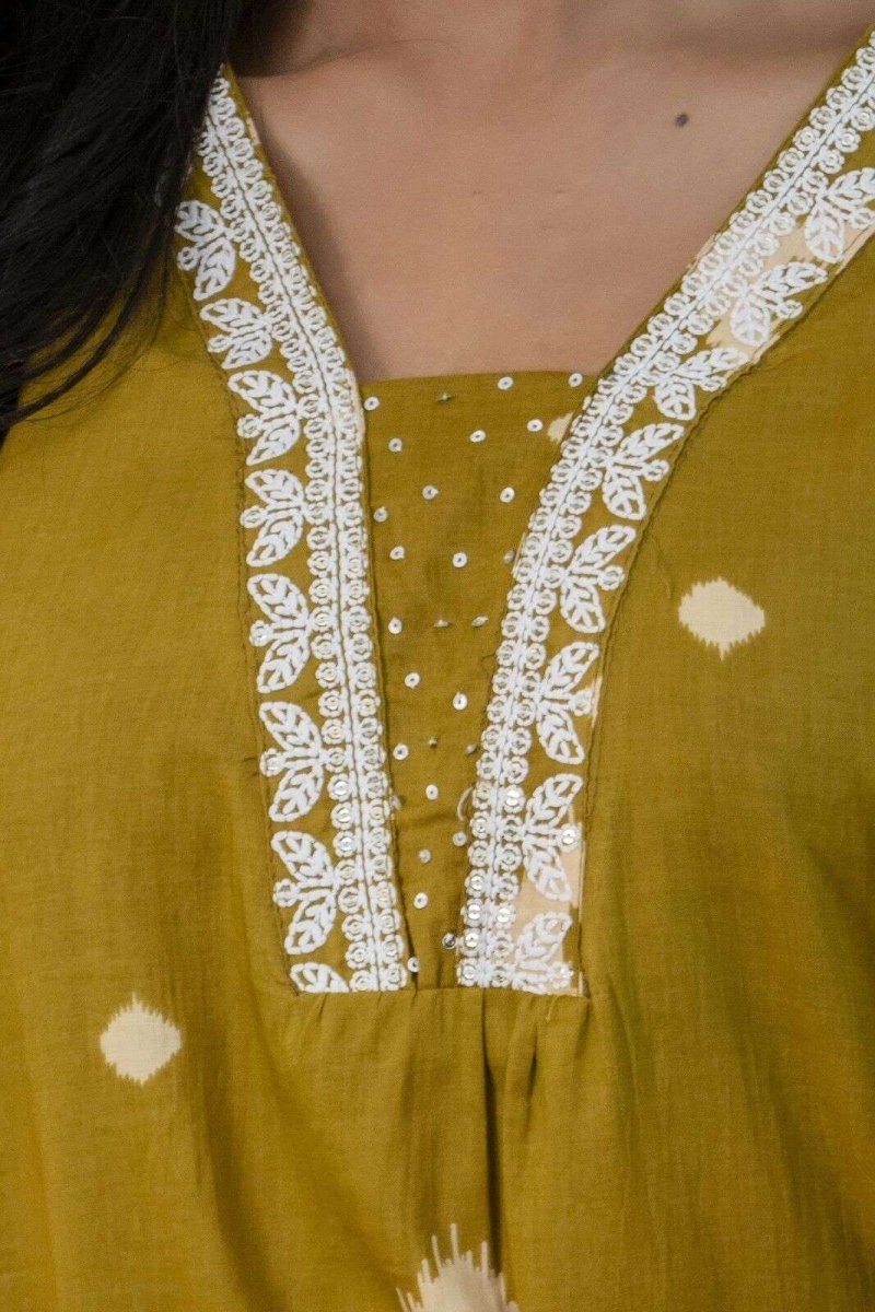 Cotton Printed Indian Pakistani Salwar Kameez – Printed A - line Dress Wear Suit - 001FASHIONFORWARD