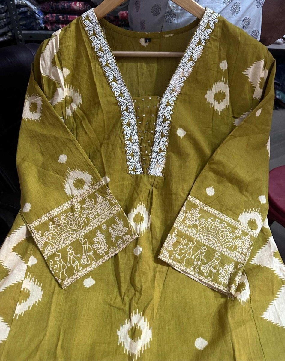 Cotton Printed Indian Pakistani Salwar Kameez – Printed A - line Dress Wear Suit - 001FASHIONFORWARD