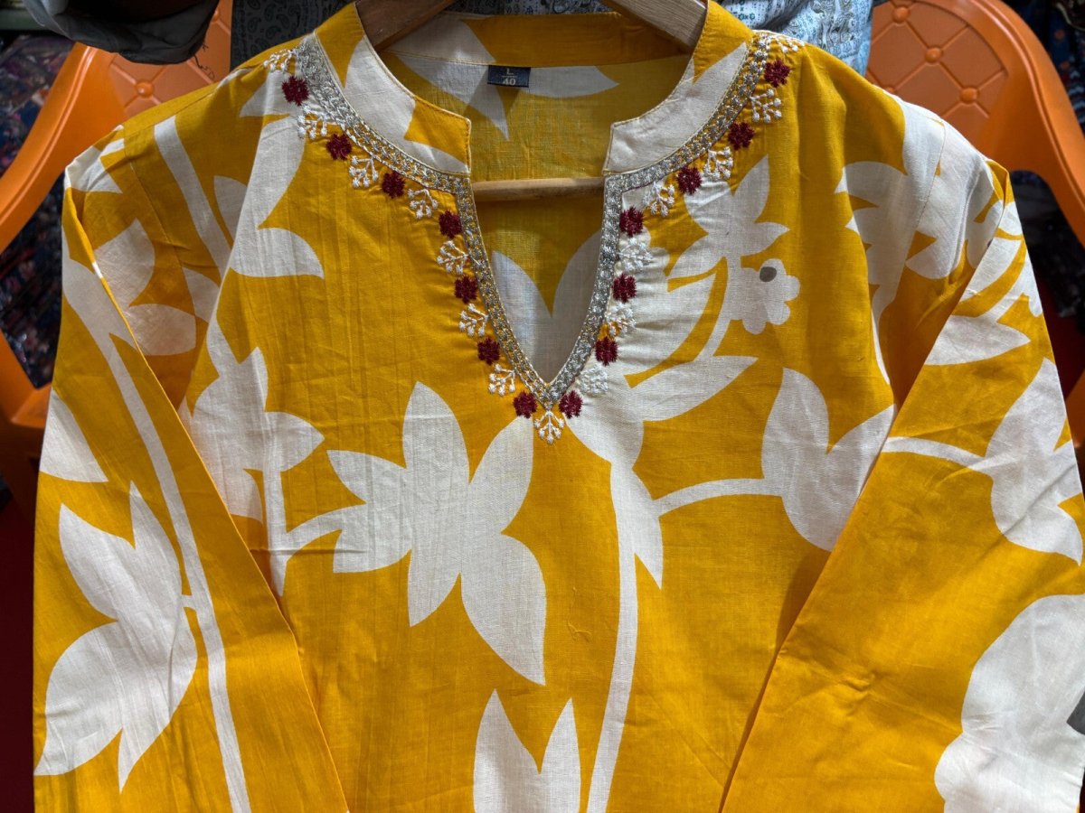 Cotton Printed Punjabi Salwar Kameez – 3 - Piece Indian Pakistani Ethnic Floral - 001FASHIONFORWARD