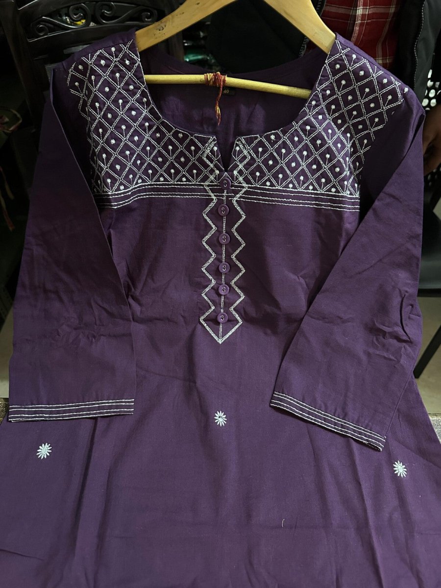 Cotton Salwar Kameez Dress – Ready - to - Wear 3 - Piece Indian Wedding & Party Suit - 001FASHIONFORWARD