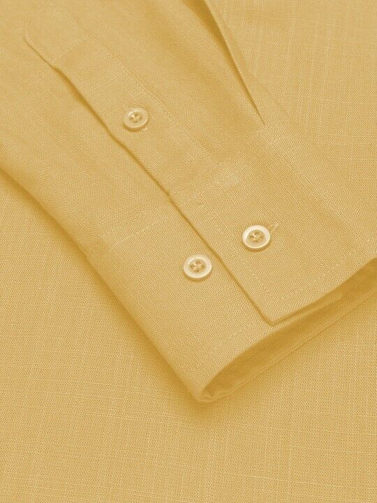 Cotton Straight Men's Solid Yellow Long Kurta Men Wedding Kurta Haldi Kurta Men - 001FASHIONFORWARD