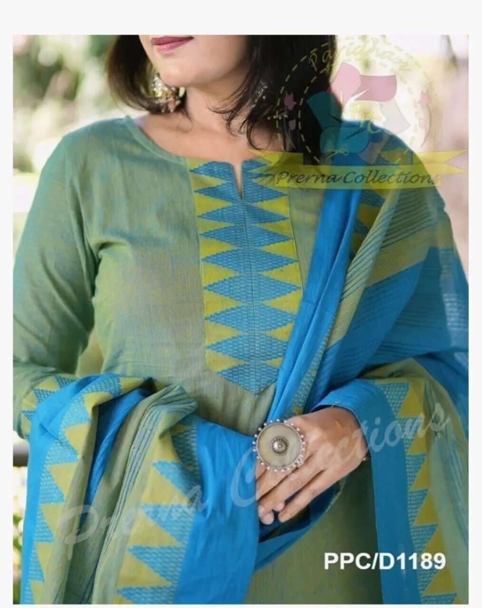 Cotton Wear Readymade Women Kurti Set Indian Bollywood Salwar Kameez Suit Dress - 001FASHIONFORWARD