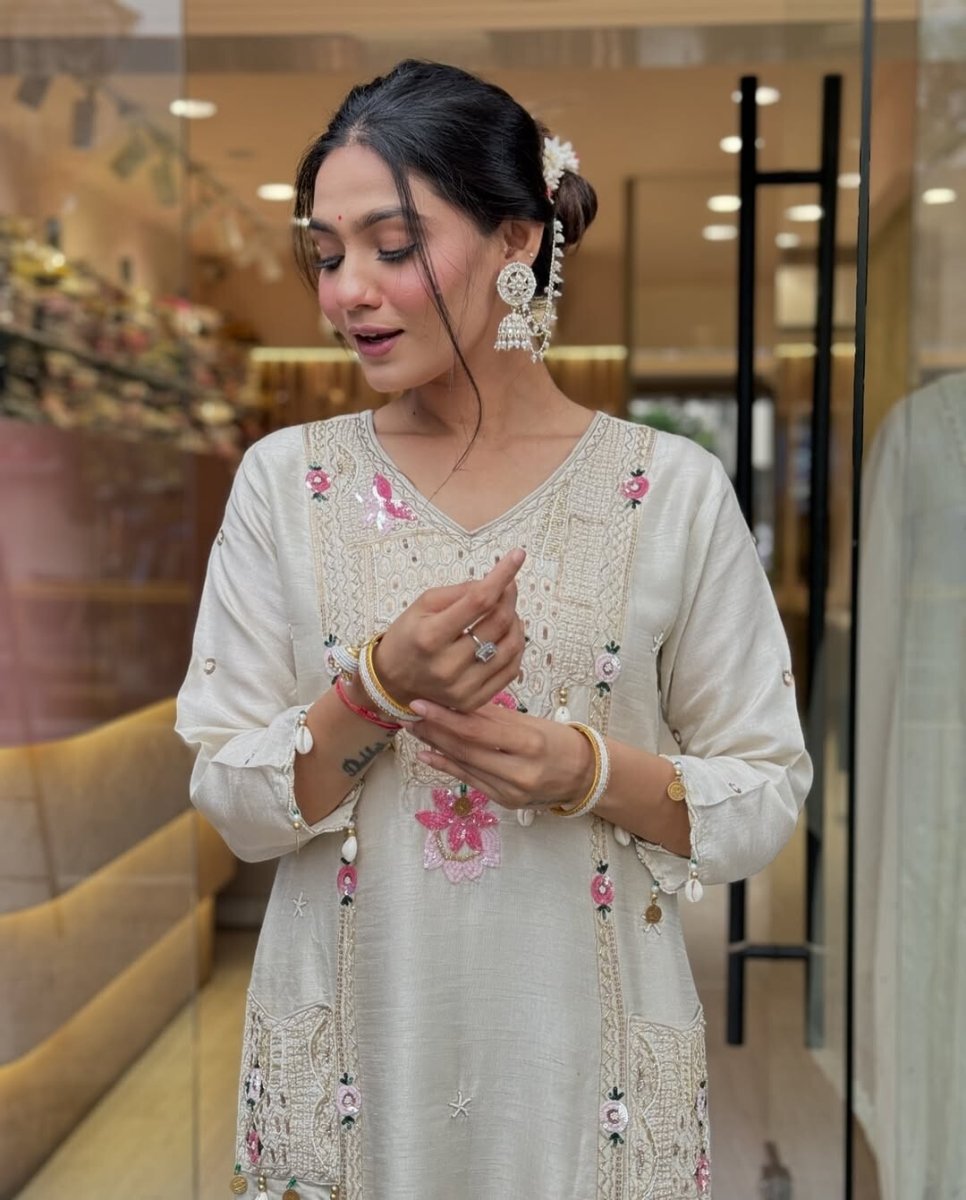 Designer Cotton Salwar Kameez Suit – Pakistani Bollywood Party Wear - 001FASHIONFORWARD