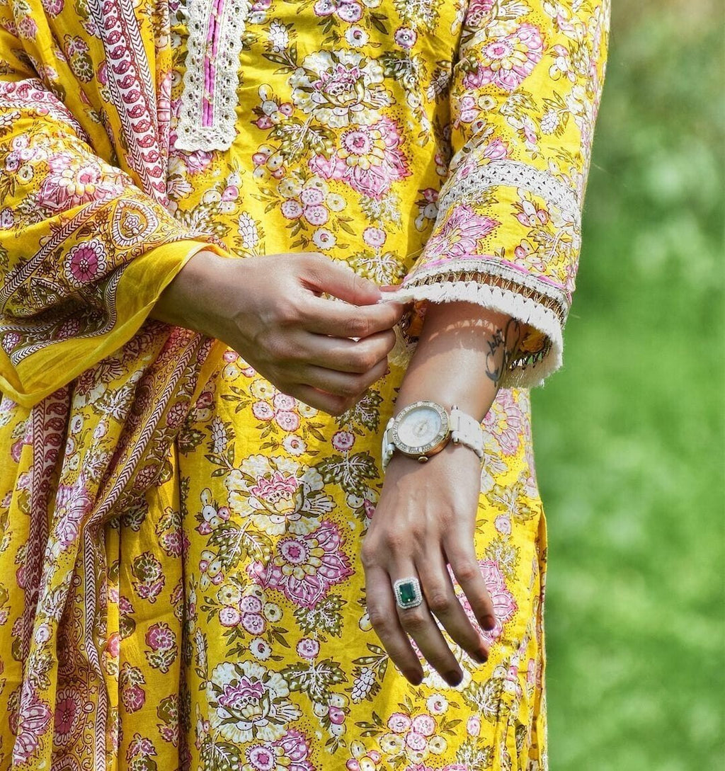 Designer Cotton Salwar Kameez Suit – Pakistani Bollywood Party & Wedding Wear - 001FASHIONFORWARD