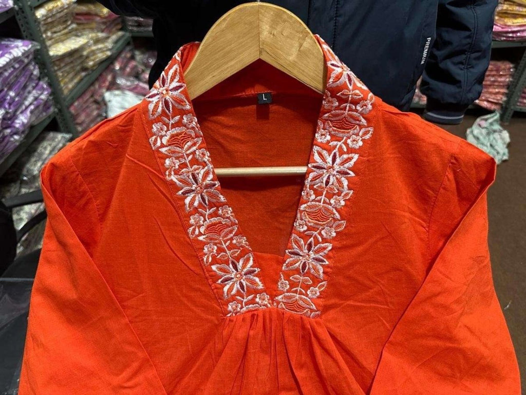 Designer Flared women anarkali Gown Set 3 PC long suit Indian Fabric Cotton 60 - 001FASHIONFORWARD