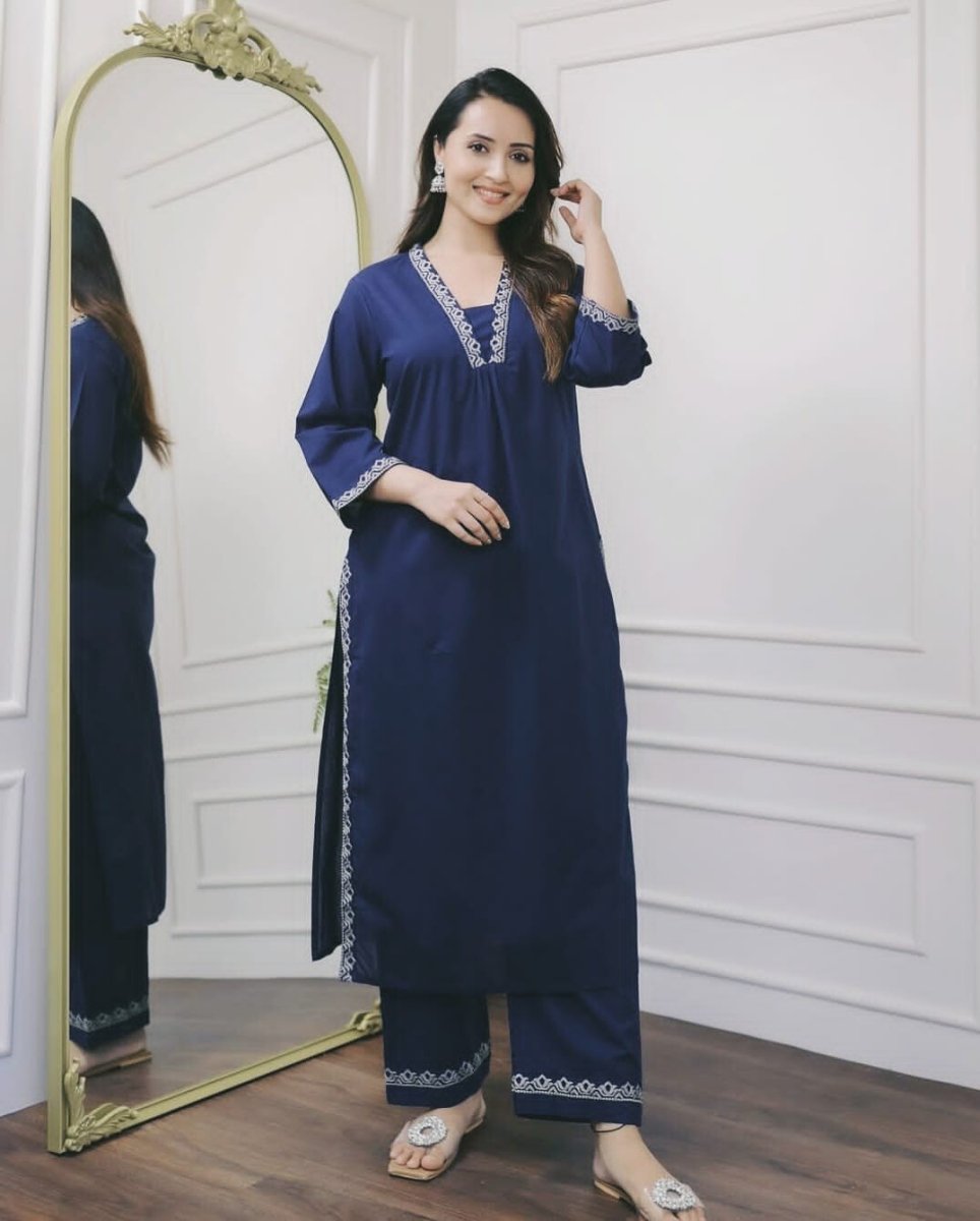 Designer Floral casual Khadi Cotton Salwar Suit Indian Women Kurti Pant 2 pcs - 001FASHIONFORWARD