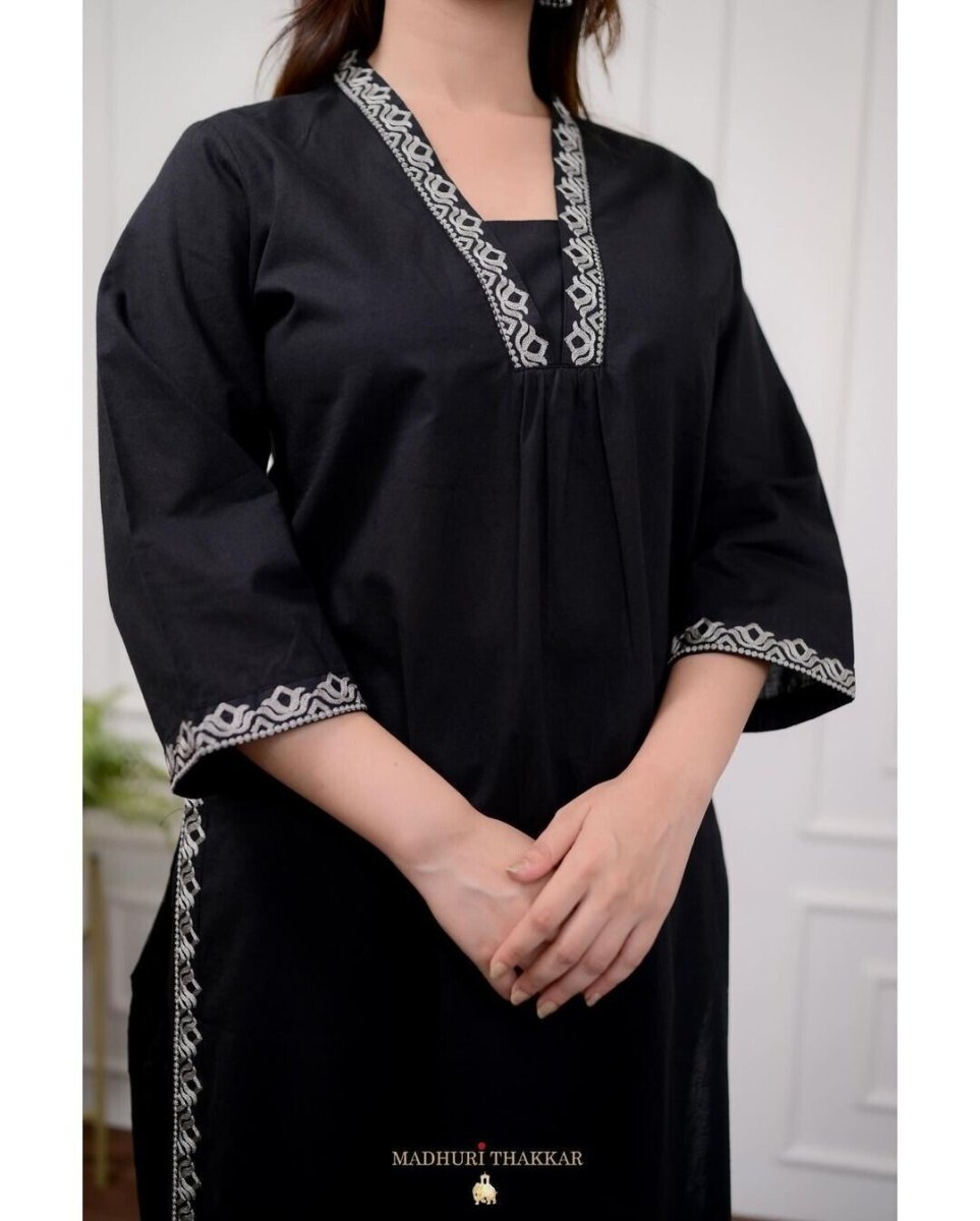 Designer Floral casual Khadi Cotton Salwar Suit Indian Women Kurti Pant 2 pcs - 001FASHIONFORWARD