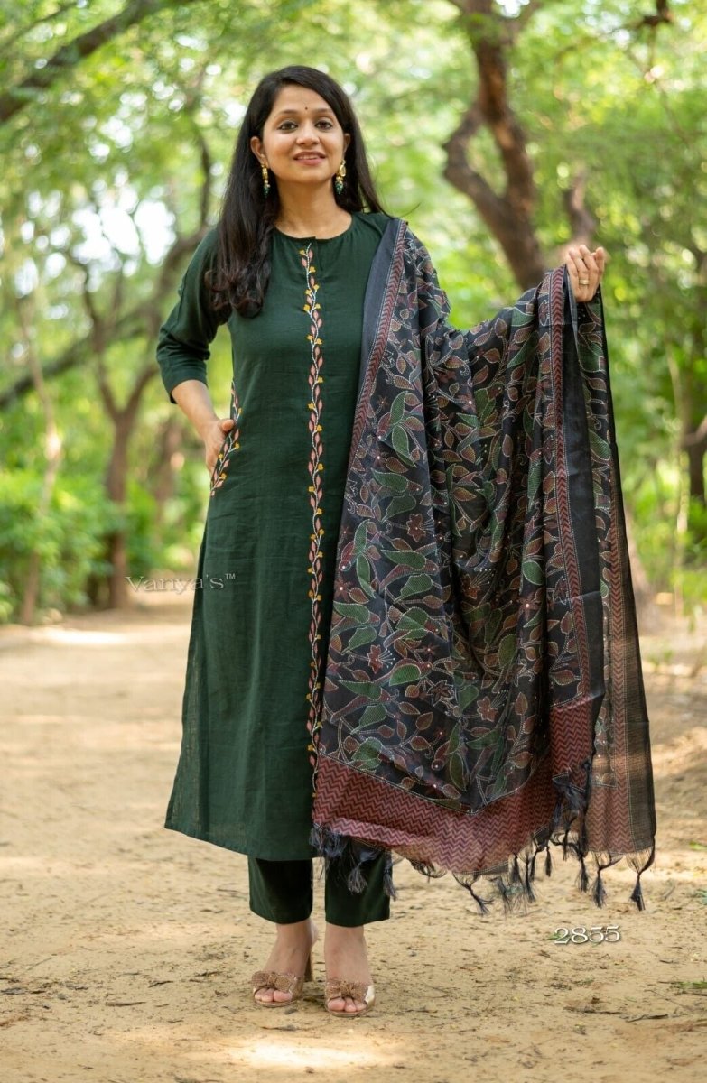 Designer Wedding Indian Cotton Bollywood Salwar Kameez Dress Party Wear Suit - 001FASHIONFORWARD