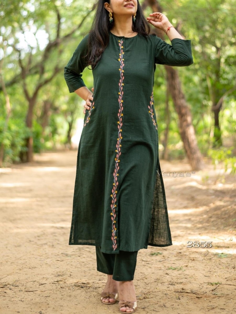 Designer Wedding Indian Cotton Bollywood Salwar Kameez Dress Party Wear Suit - 001FASHIONFORWARD