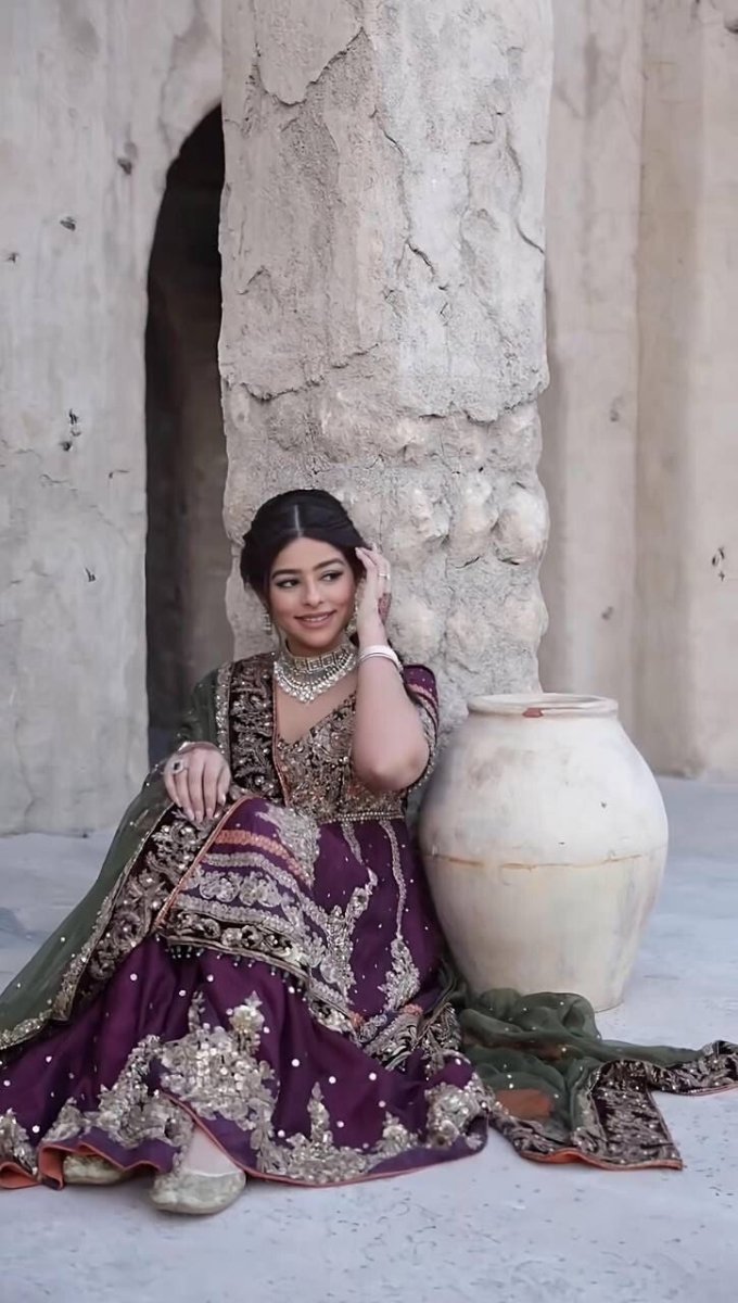 Embroidered Faux Georgette Salwar Kameez with Sharara & Dupatta - Ready to Wear - 001FASHIONFORWARD
