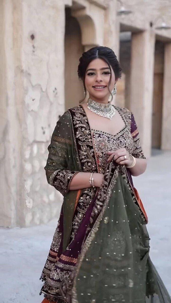 Embroidered Faux Georgette Salwar Kameez with Sharara & Dupatta - Ready to Wear - 001FASHIONFORWARD