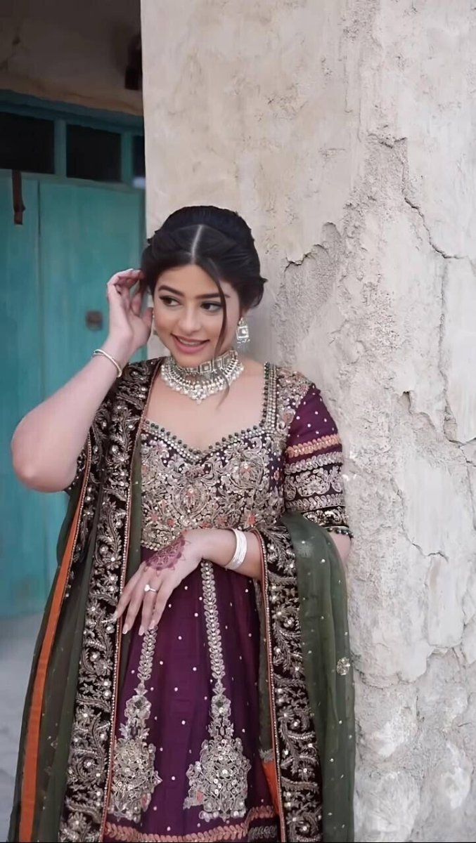 Embroidered Faux Georgette Salwar Kameez with Sharara & Dupatta - Ready to Wear - 001FASHIONFORWARD