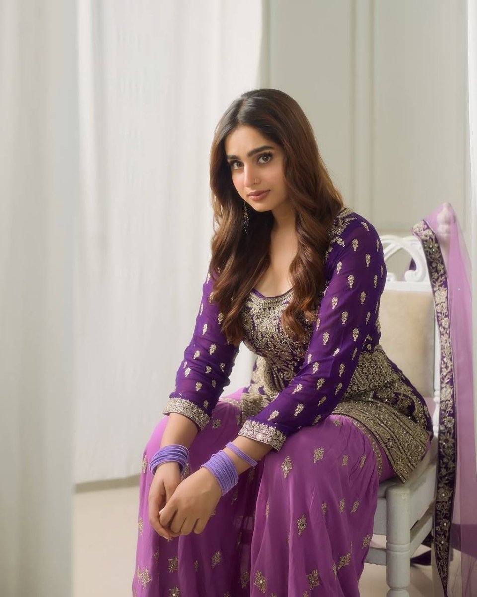 Festive Special Ready to Wear 3 pc Georgette Kurta Sharara Set with Sequins Embroidery - 001FASHIONFORWARD