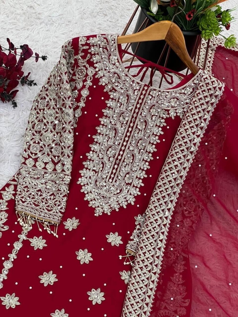 Georgette Bollywood Wedding Designer Party Wear Salwar Kameez - Pakistani Style - 001FASHIONFORWARD