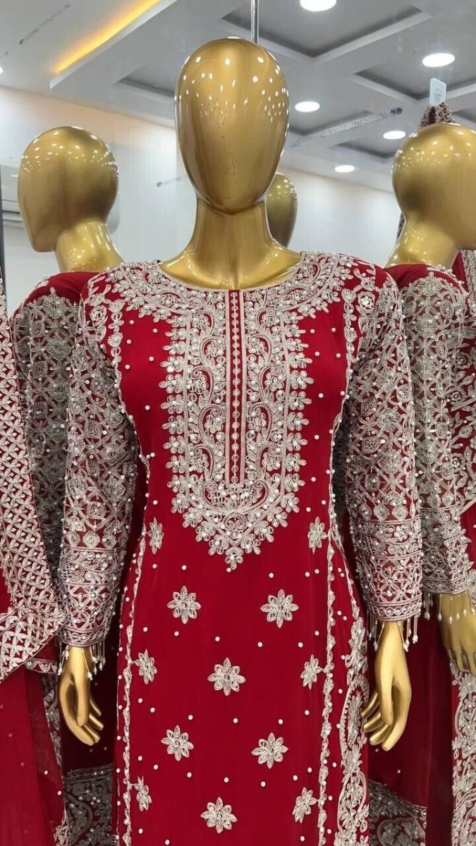 Georgette Bollywood Wedding Designer Party Wear Salwar Kameez - Pakistani Style - 001FASHIONFORWARD