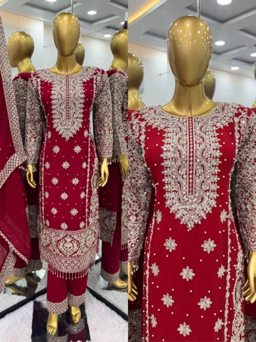 Georgette Bollywood Wedding Designer Party Wear Salwar Kameez - Pakistani Style - 001FASHIONFORWARD