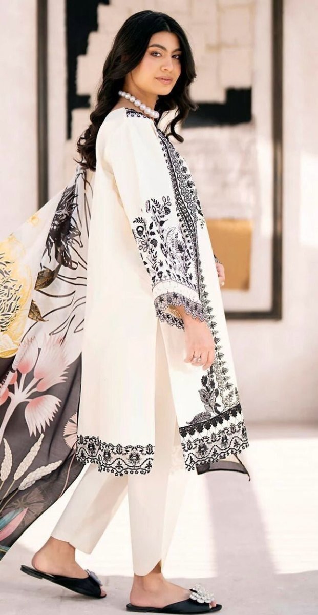 Georgette Salwar Kameez Thread work Party Wear Dress Bollywood Suit Sharara - 001FASHIONFORWARD
