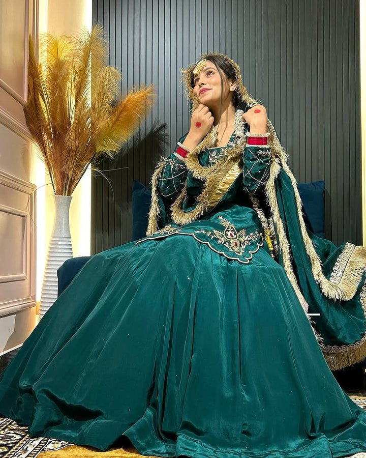 Georgette Sharara suit With Thread Embroidery & Sequin Work - 001FASHIONFORWARD